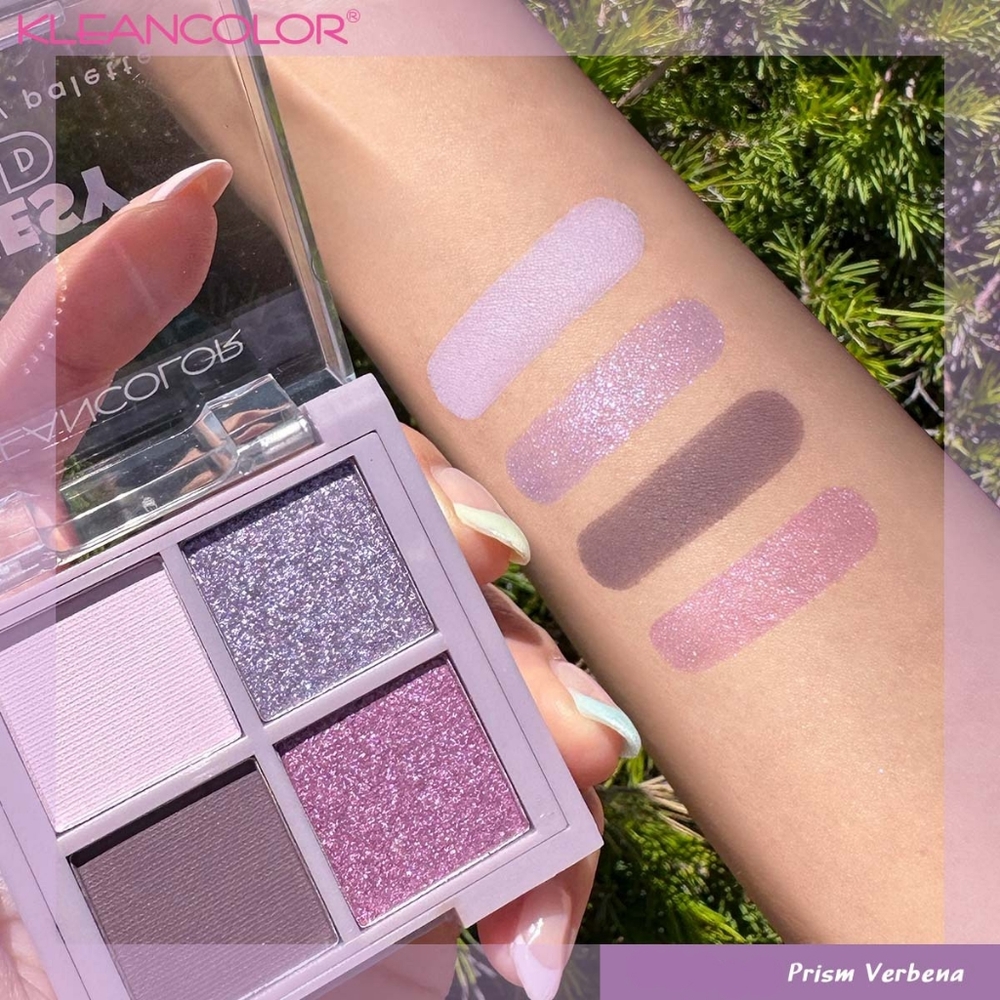 ⭐4/$15 Kleancolor Cutesy Quad Eyeshadow Palette Prism Verbena
